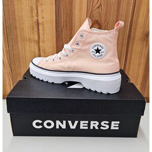 Converse CTAS Lugged Lift Hi Cheeky Coral Big Kid's Shoes Size 6.5